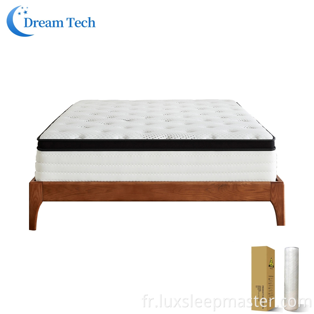 Matelas de lit en latex de sommeil pour adultes à ressorts ensachés en gros